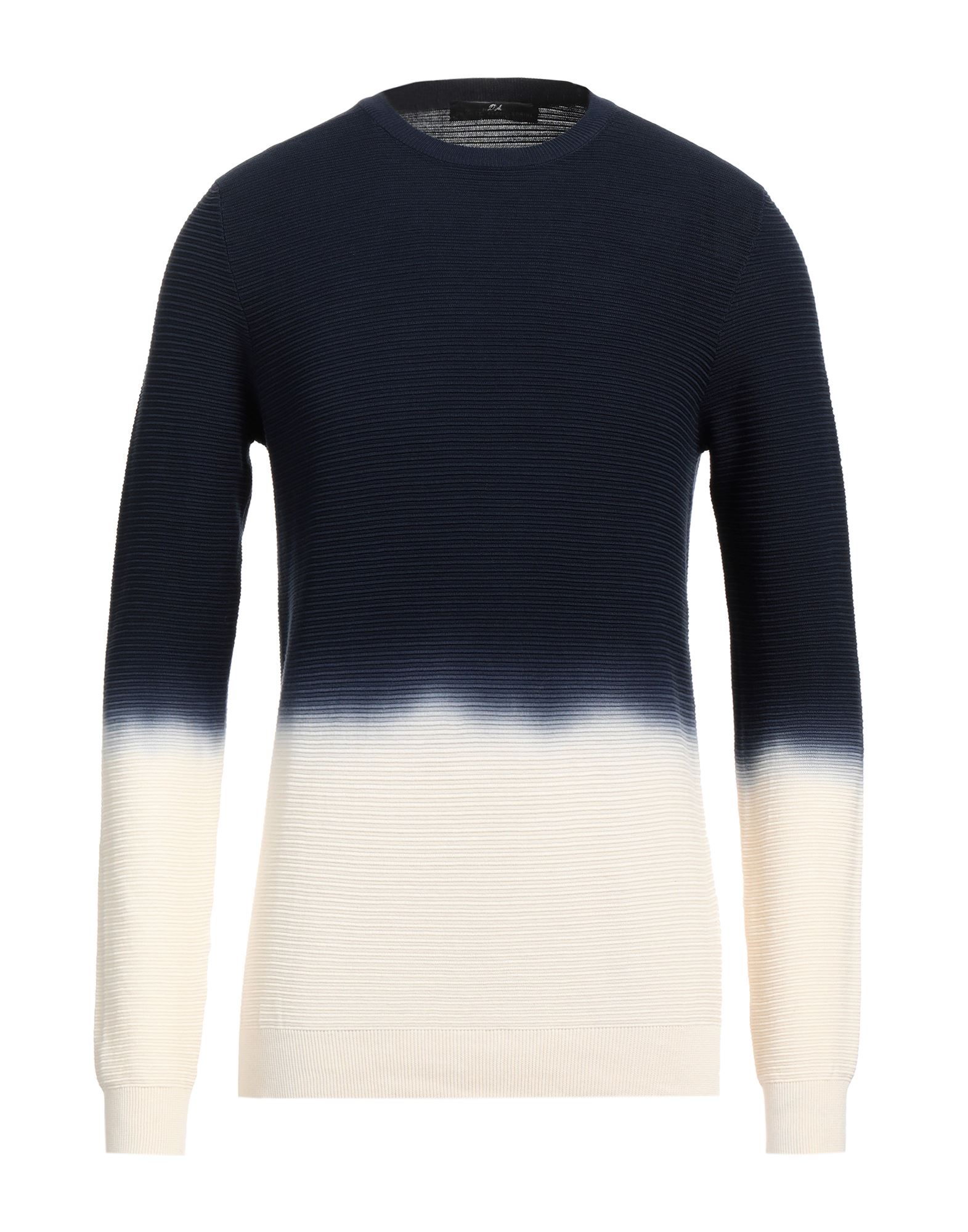 Shop Daniele Alessandrini Man Sweater Midnight Blue Size 40 Cotton