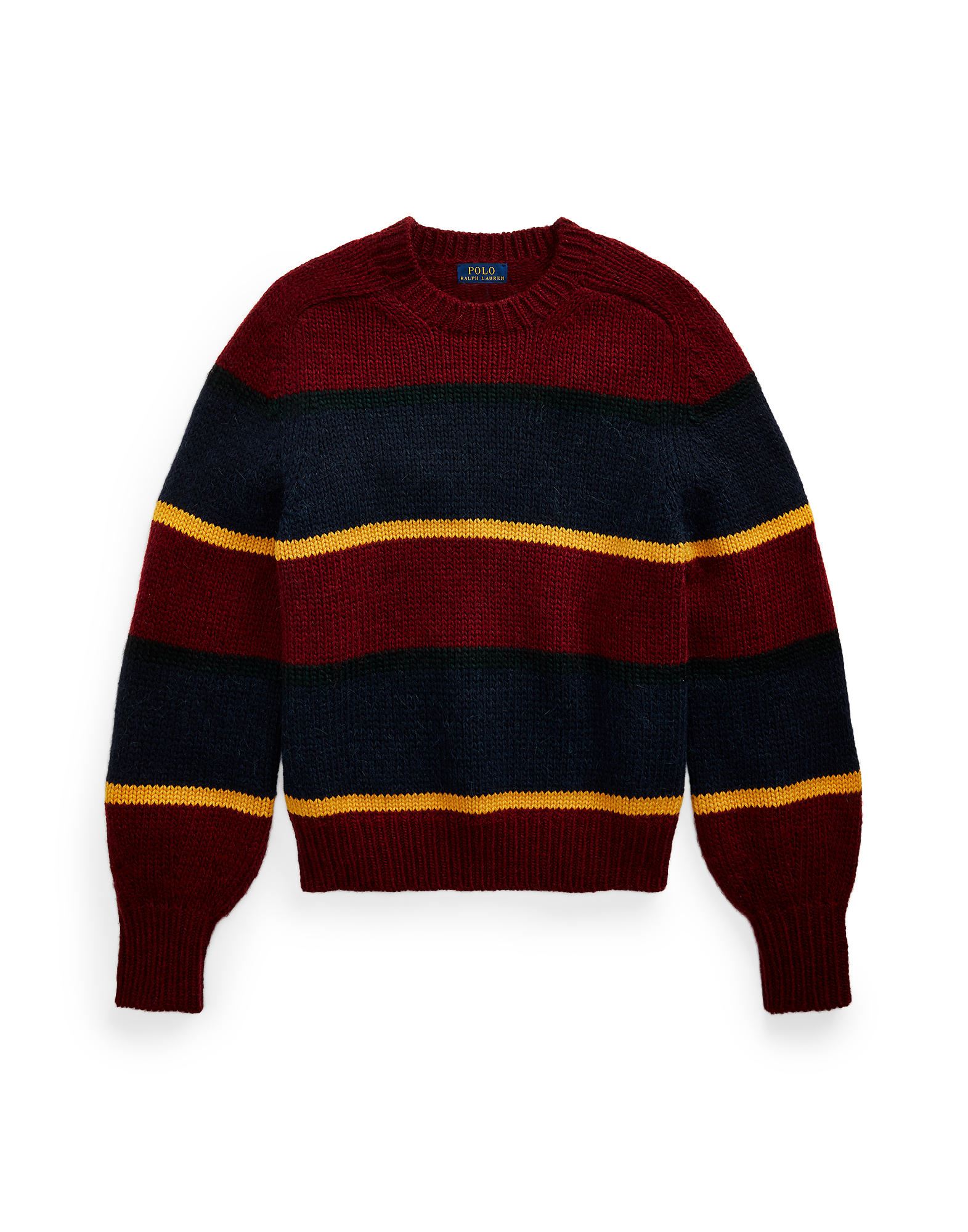 《セール開催中》POLO RALPH LAUREN レディース プルオーバー ボルドー XS ウール 50% / アクリル 29% / 毛（アルパカ） 21% STRIPE WOOL BLEND PULLOVER