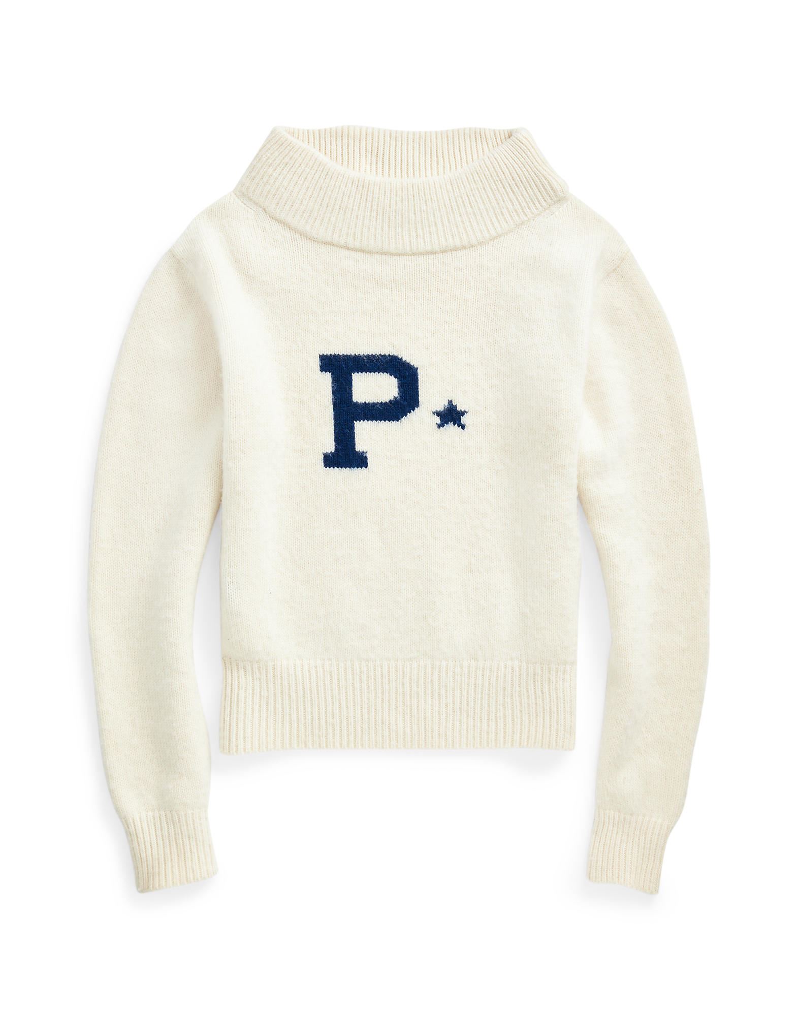 《セール開催中》POLO RALPH LAUREN レディース プルオーバー ホワイト XS ラムウール 85% / カシミヤ 15% LETTER LOGO WOOL-CASHMERE SWEATER