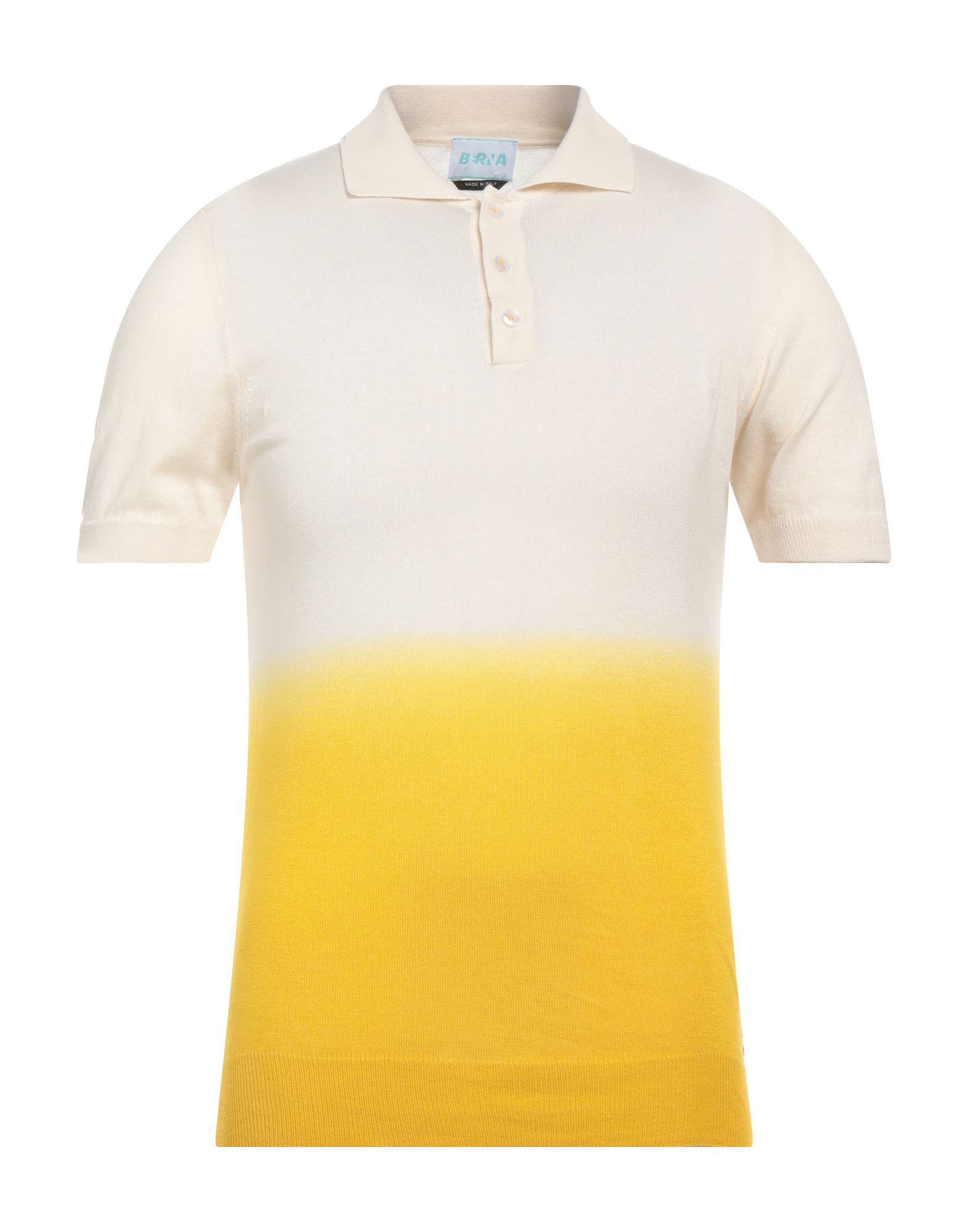 Shop Berna Man Sweater Yellow Size Xl Cotton