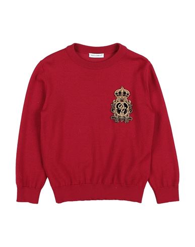 Dolce & Gabbana Babies'  Toddler Boy Sweater Burgundy Size 4 Virgin Wool In Red