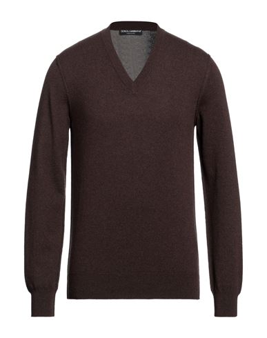 Dolce & Gabbana Man Sweater Dark Brown Size 38 Cashmere