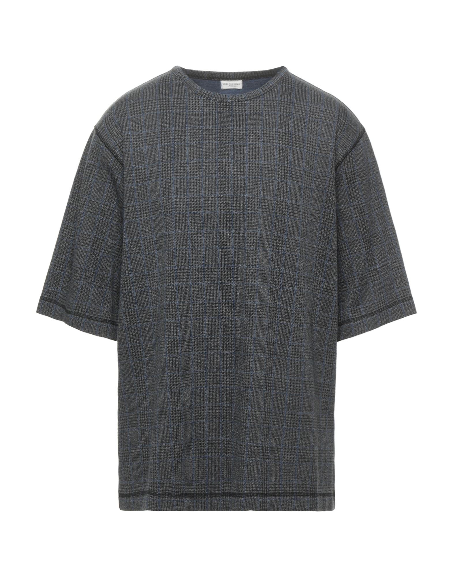 《セール開催中》DRIES VAN NOTEN メンズ T シャツ スチールグレー M コットン 50% / レーヨン 27% / ナイロン 18% / ポリウレタン 5%