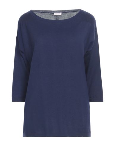 Shop Rossopuro Woman Sweater Navy Blue Size S Cotton