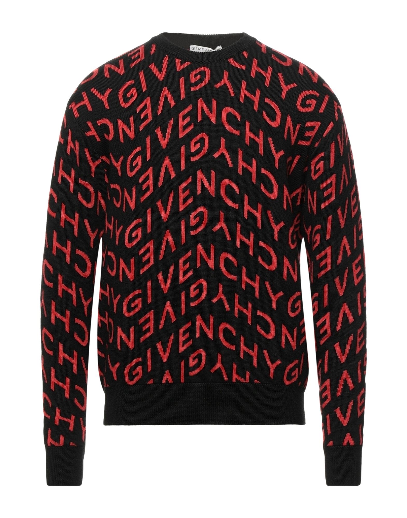 Givenchy Men's Refracted Jacquard Logo Sweater In 009 Black/r | ModeSens