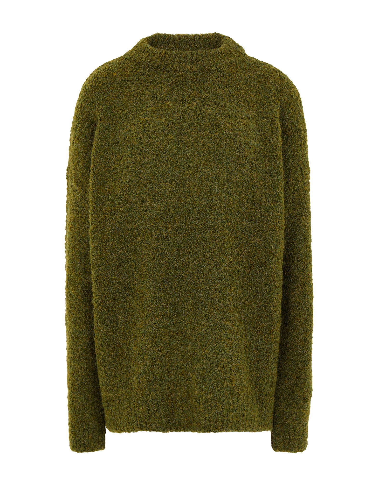 《セール開催中》8 by YOOX レディース プルオーバー グリーン S アクリル 61% / ウール 21% / ポリエステル 18% KNIT OVERSIZE FUZZY SWEATER