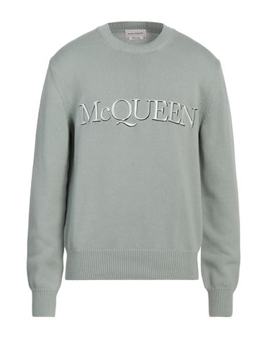 Alexander Mcqueen Man Sweater Light Green Size L Cotton, Viscose, Polyester