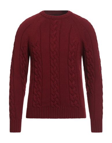 Moorer Man Sweater Burgundy Size 38 Cashmere In Red