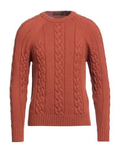 Moorer Man Sweater Brick Size 38 Cashmere In Red