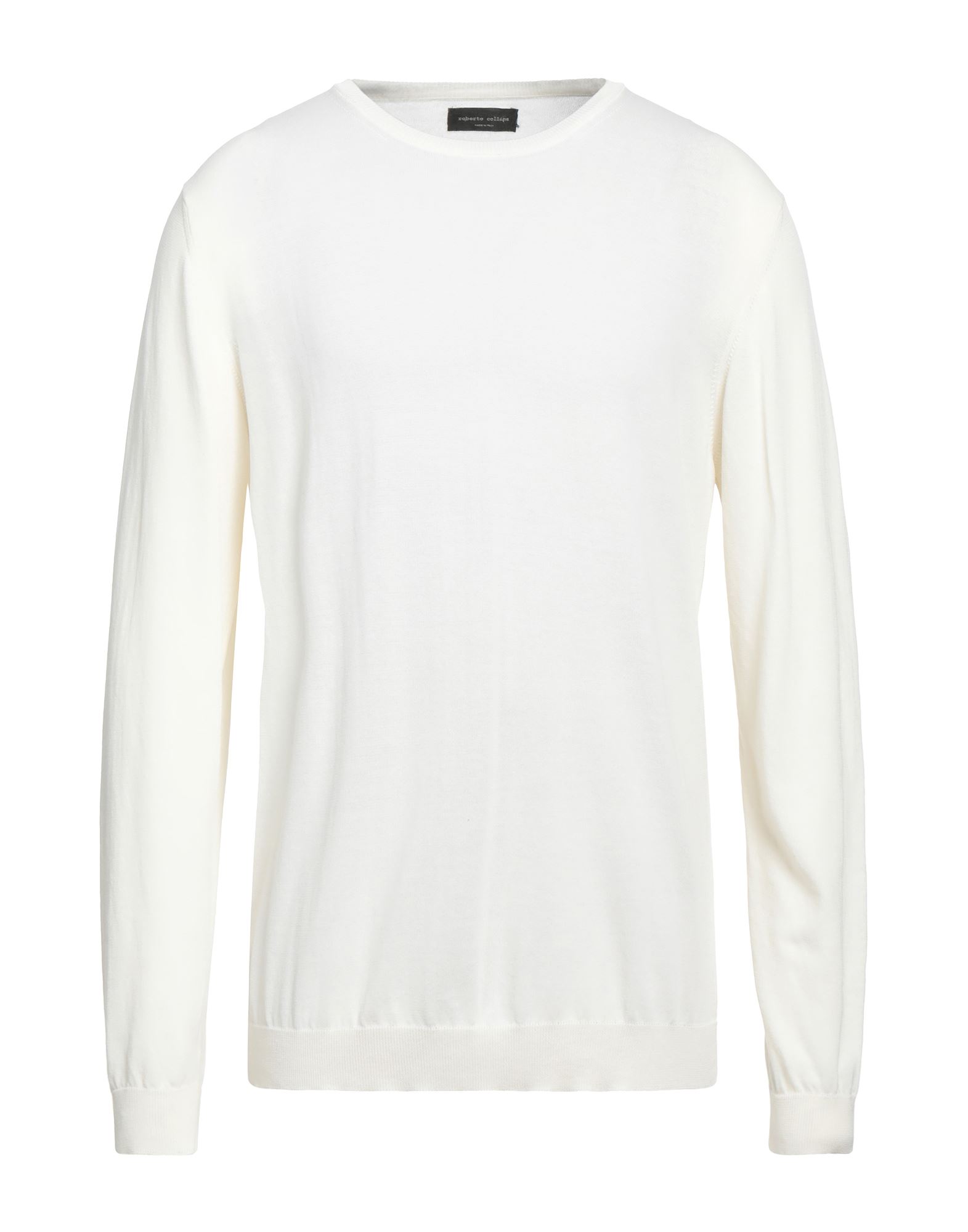 Shop Roberto Collina Man Sweater Ivory Size 44 Cotton In White