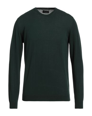 Roberto Collina Man Sweater Dark Green Size 38 Cotton