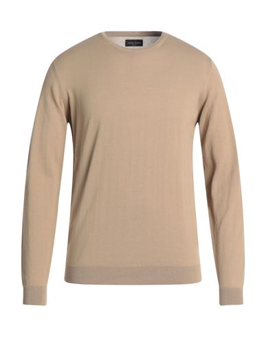 Roberto Collina Man Sweater Light Brown Size 38 Cotton In Beige