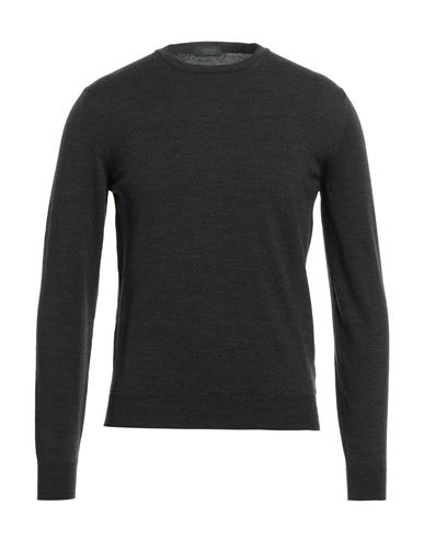 Zanone Man Sweater Lead Size 46 Virgin Wool, Polyamide In Grey