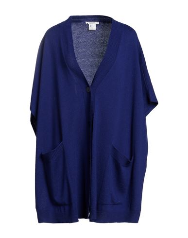 Kangra Woman Capes & Ponchos Blue Size M Merino Wool, Silk, Cashmere