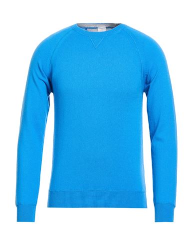 Eleventy Platinum Man Sweater Azure Size S Cashmere In Blue