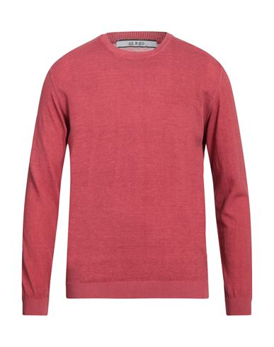 At.p.co At. P.co Man Sweater Coral Size L Cotton In Red