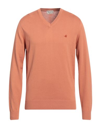 Brooksfield Man Sweater Salmon Pink Size 40 Cotton