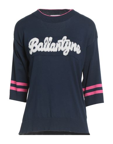 Ballantyne Woman Sweater Navy Size 8 Cotton, Polyamide