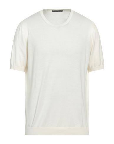 Tagliatore Man Sweater Off White Size 44 Silk