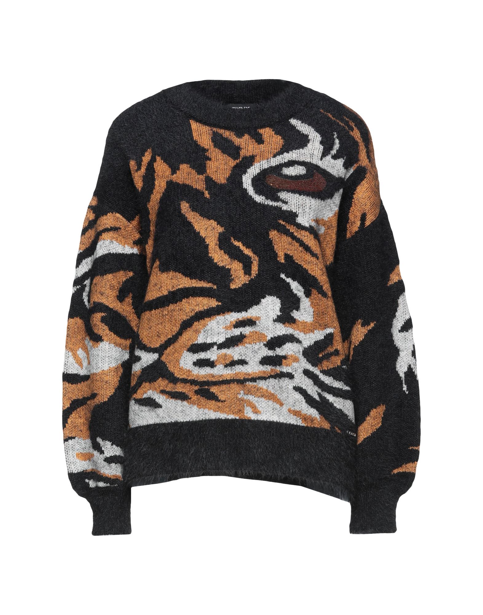 《セール開催中》DKNY レディース プルオーバー ブラック XS ナイロン 67% / アクリル 33% TIGER EYE SWEATER