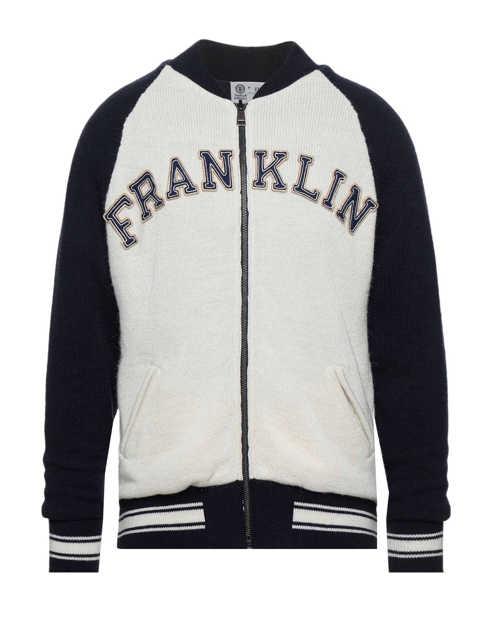 《セール開催中》FRANKLIN & MARSHALL メンズ カーディガン アイボリー L ポリアクリル 75% / ウール 15% / 毛（アルパカ） 10%