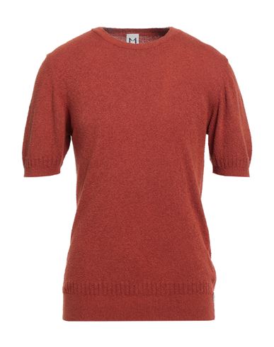 Molo Eleven Man Sweater Rust Size M Cotton, Polyamide In Red