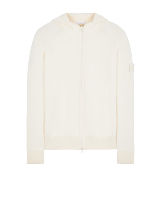 Sold out - STONE ISLAND 553FA SOFT COTTON DOUBLE FACE CONSTRUCTION Sweater Man Natural White