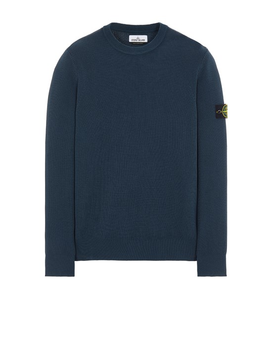 Sweater Man 550D8 RIBBED SOFT COTTON Front STONE ISLAND