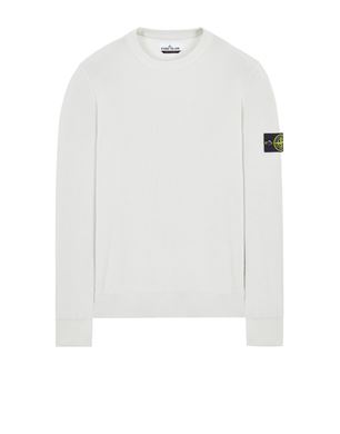 Stone Island Ribbed Sweater in White for Men