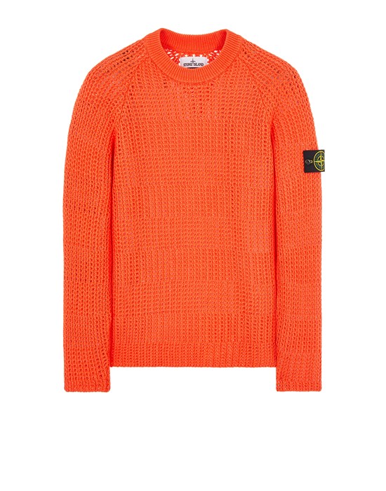 Sweater Man 528D3 STITCH IN MERCERIZED COTTON/LINEN Front STONE ISLAND