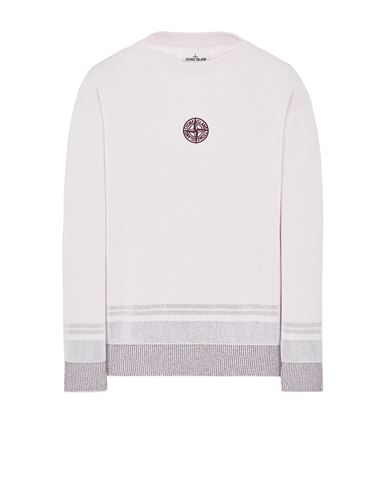 STONE ISLAND 523B4 RAW COTTON WITH STRIPES Tricot Homme Rose EUR 280