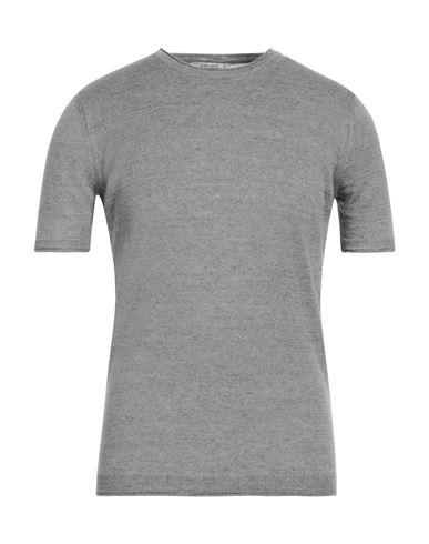 Shop Kangra Man Sweater Light Grey Size 40 Linen