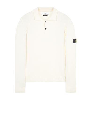 STONE ISLAND 549D2 SOFT COTTON_GAUZED EFFECT Sweater Man Natural White USD 267