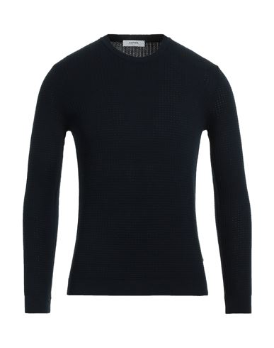 Alpha Studio Man Sweater Midnight Blue Size 36 Cotton