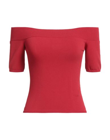 Alexander Mcqueen Woman Sweater Red Size Xxs Viscose, Polyester