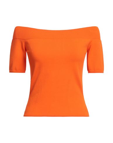 Alexander Mcqueen Woman Sweater Orange Size L Viscose, Polyester