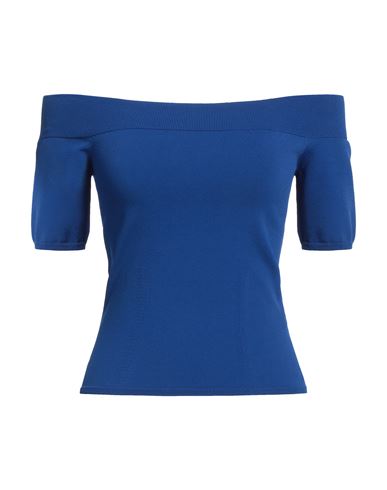 Alexander Mcqueen Woman Sweater Blue Size M Viscose, Polyester