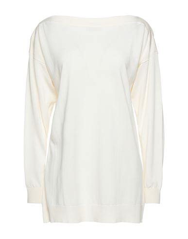 Woman Sweater Ivory Size 10 Viscose, Cotton
