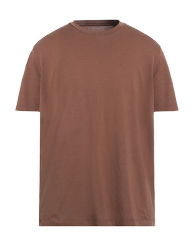 Altea Man T-shirt Cocoa Size Xl Cotton, Elastane In Brown