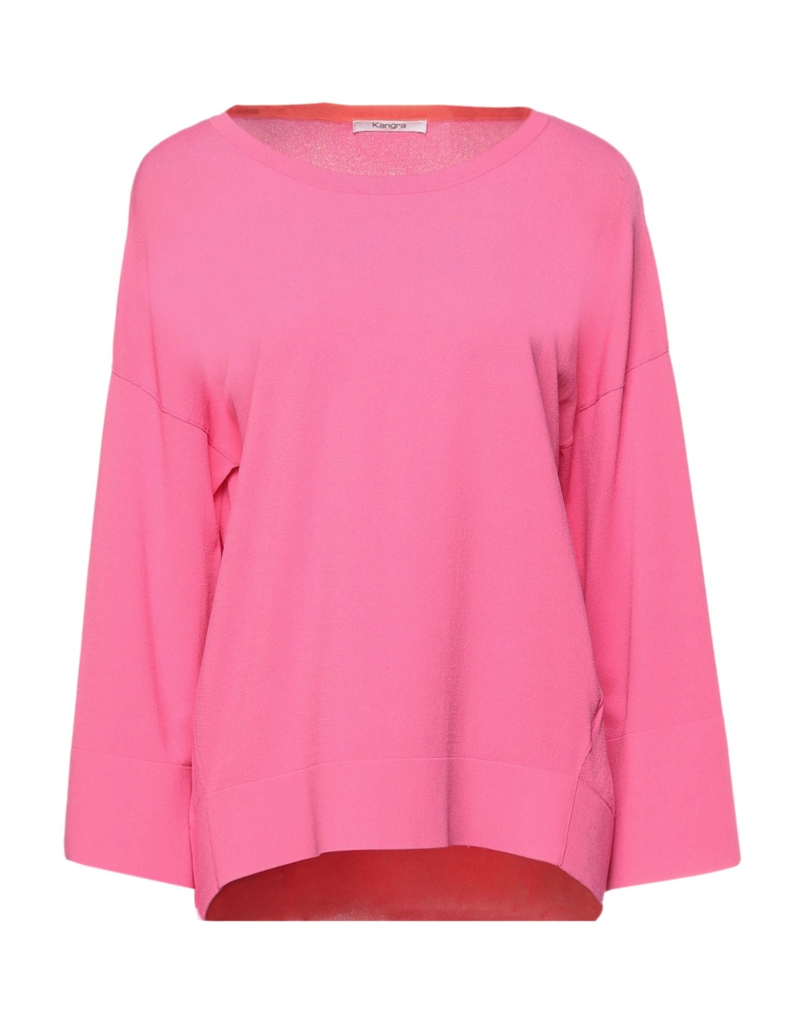 Shop Kangra Cashmere Kangra Woman Sweater Fuchsia Size 8 Viscose, Polyester In Pink