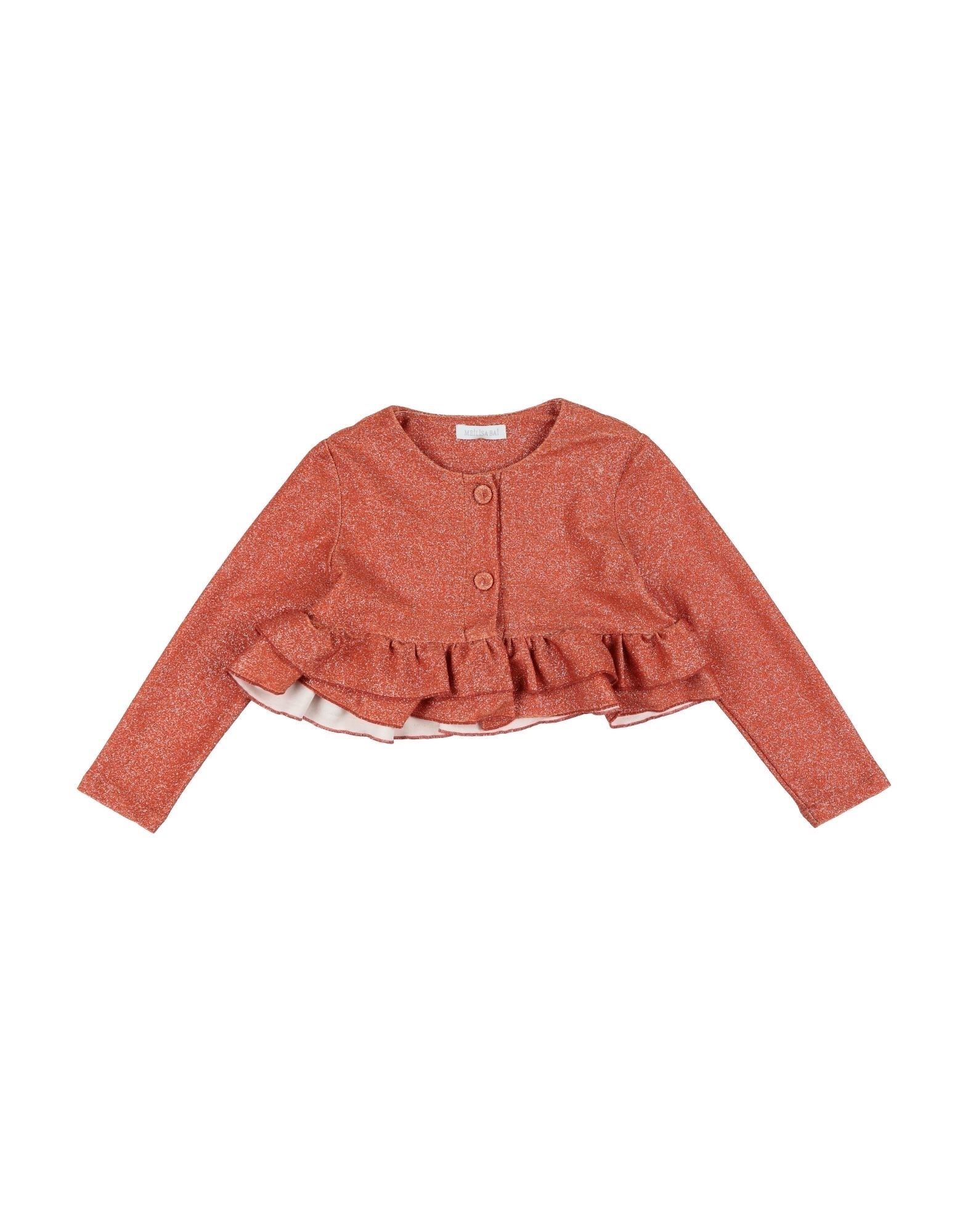 Meilisa Bai Kids'  Wrap Cardigans In Orange