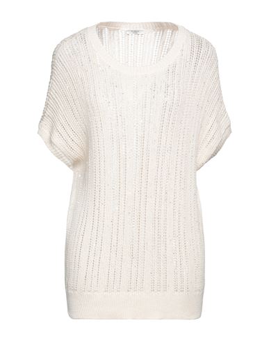 Peserico Woman Sweater Ivory Size 8 Cotton, Polyester In White