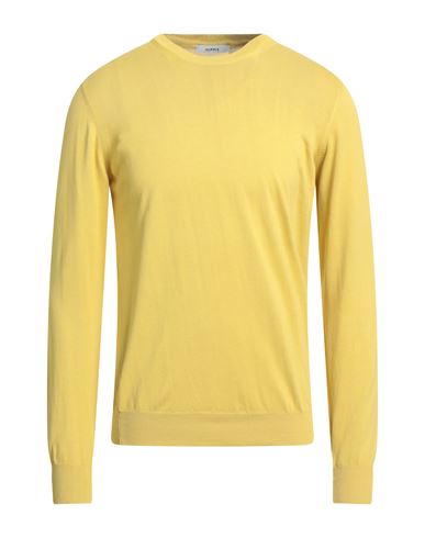 Alpha Studio Man Sweater Mustard Size 40 Cotton In Yellow