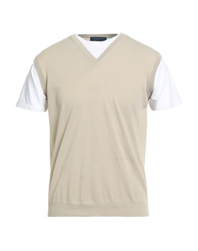Daniele Fiesoli Man Sweater Sand Size L Cotton In Neutral