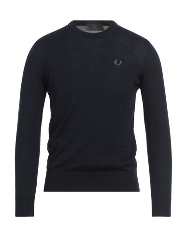 Fred Perry Man Sweater Midnight Blue Size S Cotton