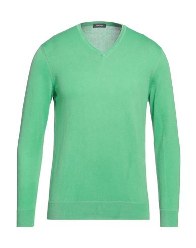 Rossopuro Man Sweater Green Size 4 Cotton In Green