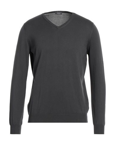 Shop Rossopuro Man Sweater Lead Size 4 Cotton In Grey
