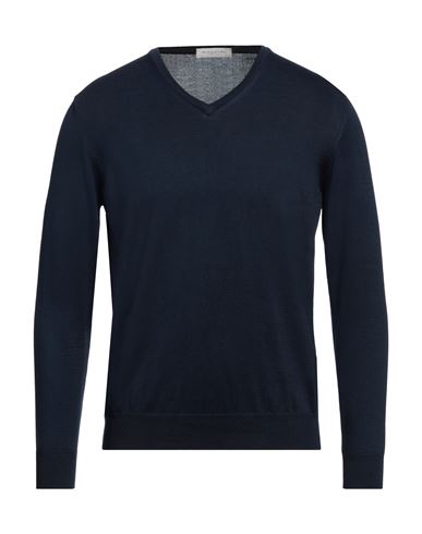 Rossopuro Man Sweater Navy Blue Size 3 Cotton