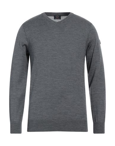 Paul & Shark Man Sweater Grey Size S Virgin Wool