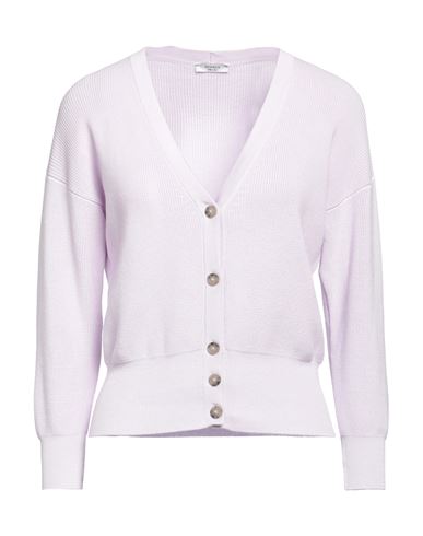 Peserico Woman Cardigan Lilac Size 4 Cotton In Purple